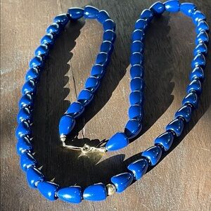 Blue Beaded Napier Women's Necklace - Elegant Statement Jewelry